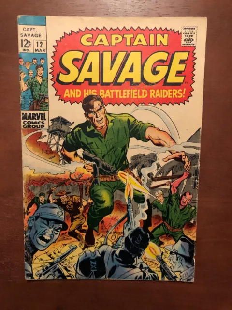 Captain Savage And His Battlefield Raiders #12 (1969) Marvel Silver Age Key Book