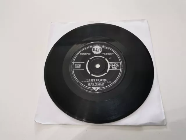 elvis presley its now or never 7" vinyl record very good condition