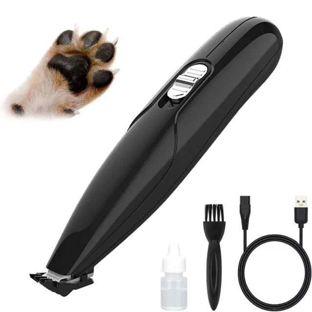 Electric Dog Hair Clipper Pet Cat Feet Paw Shaver Cordless Grooming Trimmer Kit