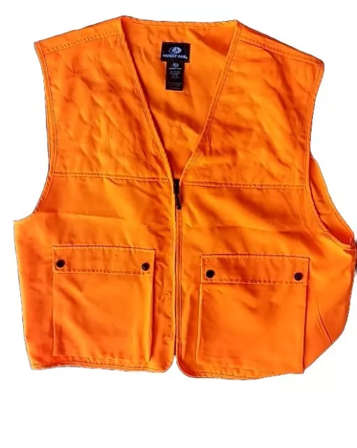 Hunting Safety Vest Mossy Oak Blaze Orange Quilted Shoulders Sz L/xl