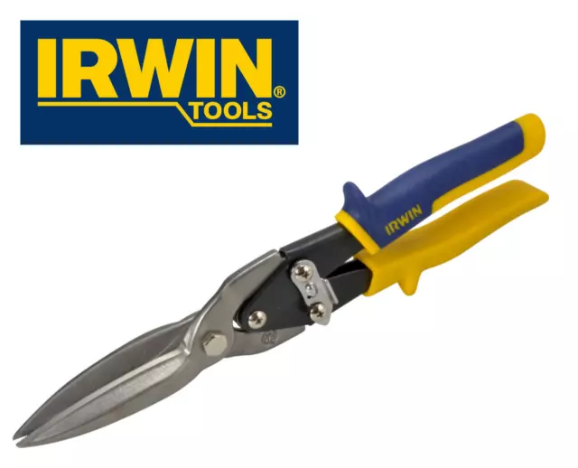 IRWIN Aviation 250mm UTILITY LONG Straight Cut Sheet Metal Snips/Shears 10504314