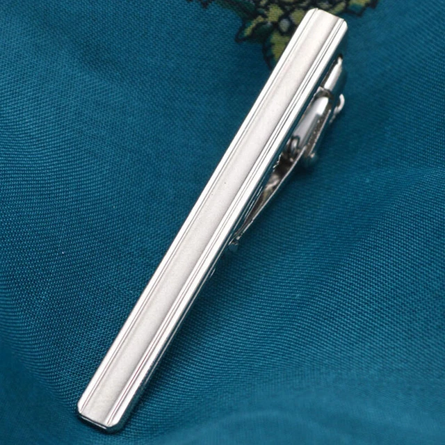 1Pc Silver Color Necktie Pin Tie Clip For Men Wedding Necktie Tie Clasp Clip BII