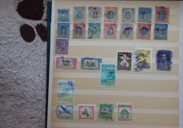 Briefmarken Sammlung Lot Amerika Süd Ecuador Bolivien Uruguay