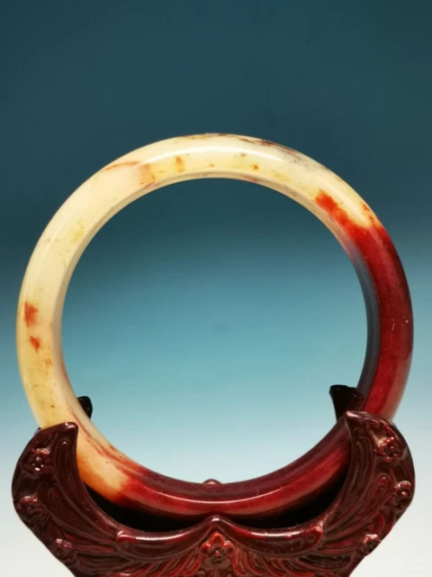 RARE Quality Exquisite Natural Old HardJade Hand Polished Bracelet R21