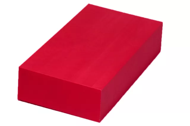 Plastic Blocks for Machining (Red) - 1" x 6" x 12" - ABS