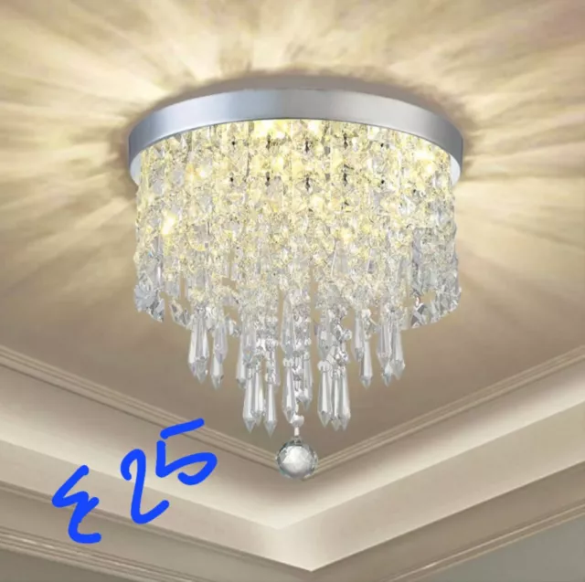 Modern Elegant Crystal Chandelier Lighting,K9 Ceiling Chandeliers Lights, φ250mm