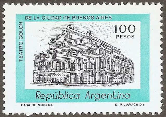 ARGENTINA 1981:  100 pesos Columbus Theater (Buenos Aires) MNH