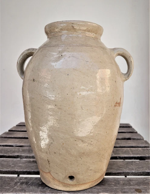 Ancienne Grande Poterie Cruche Terre Cuite  Vernissée Provence