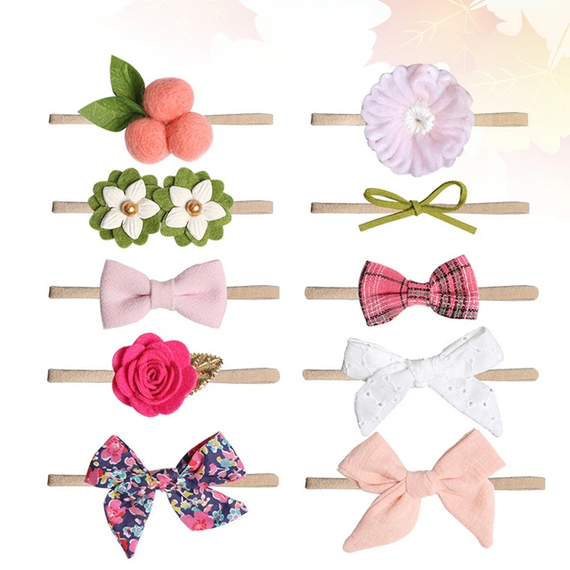Baby Girl Hair Accessories Kids Flower Headband Bow Tie Child