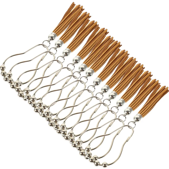 12pcs Decorative Douche à rideaux Crochets Anneaux de rideau de douche Ronds