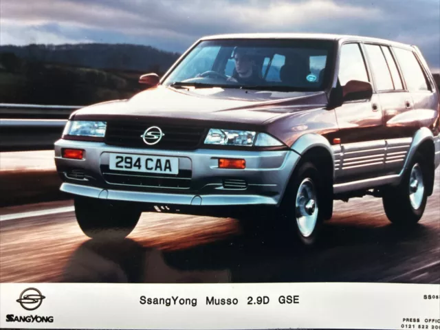 The Ssangyong Musso 2.9D GSE Car Promo Press Release Sales Photo Frameable