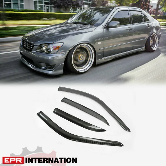 OE Style Carbon Fiber Wind Visor Deflector kit For Lexus SXE10 Altezza Z Zenki