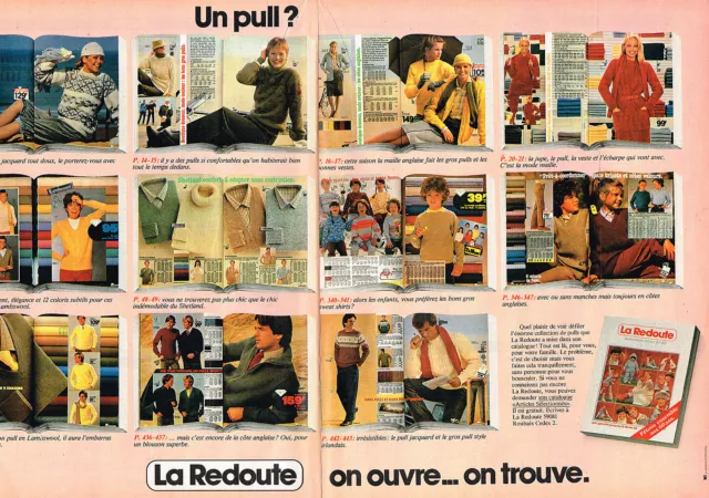 PUBLICITE ADVERTISING 104 1981 LA REDOUTE catalogue 2pages les