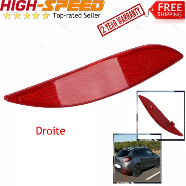 Catadioptre Arrière Droit Pare-Choc Rouge - Compatible Renault Mégane 3 Et Fluence (2009-2020) - 6
