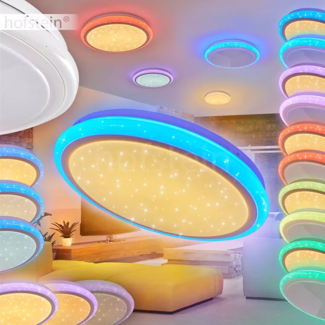 LED Decken Leuchte RGB Farbwechsler Wohn Schlaf Zimmer Lampe Fernbedienung rund