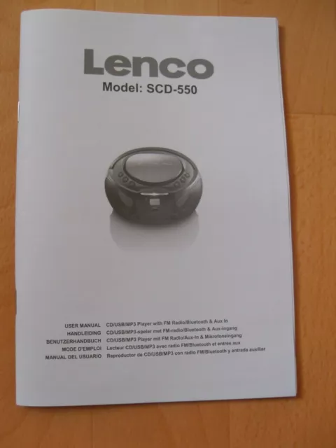 Lenco SCD-550 CD/USB/MP3 Player Handbuch