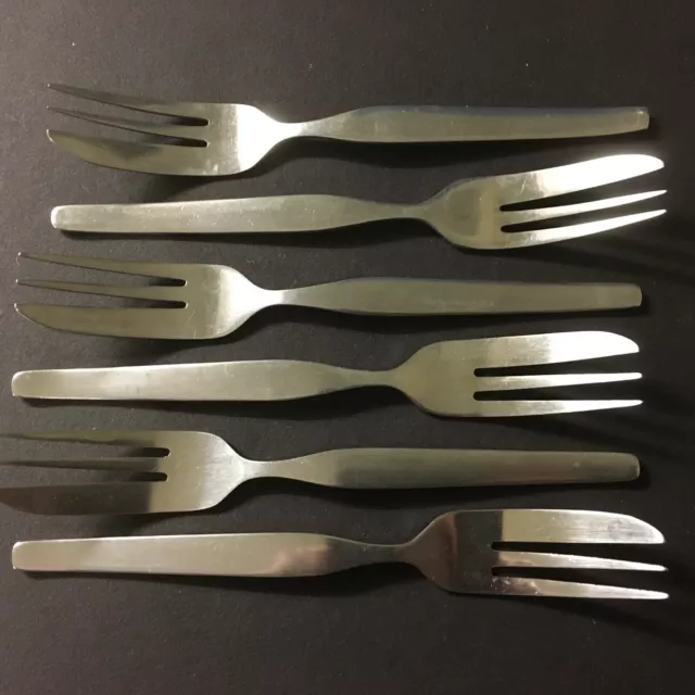 6 x Viners Stainless Steel Empire Profile Cake Pastry Forks 15cm MCM