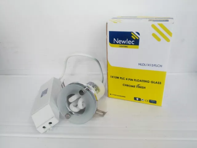 6x Newlec Low Energy Saving Recessed Ceiling Downlight 13w = 60w with Free Bulb