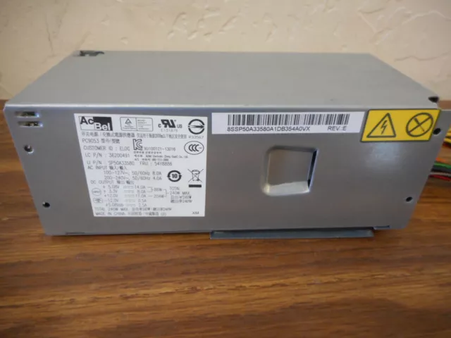 Acbel PC9053 240W Alimentation Électrique P/N: 3600491 Lenovo Fru:54y8886 >