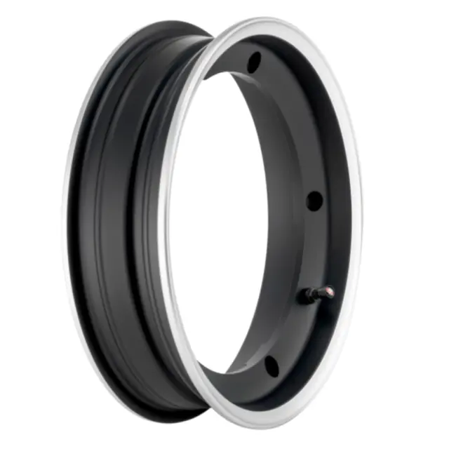 SIP Tubeless Rim - Matt Black Polished Edge Vespa PX, T5, Cosa, LML