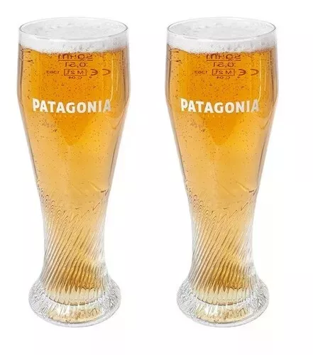 Beer Glass Patagonia Argentina Cerveza x2 500ml in a box