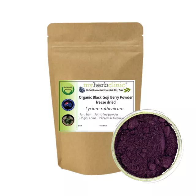 MY HERB CLINIC ® BLACK GOJI BERRY POWDER ORGANIC freeze dried- Lycium ruthenicum