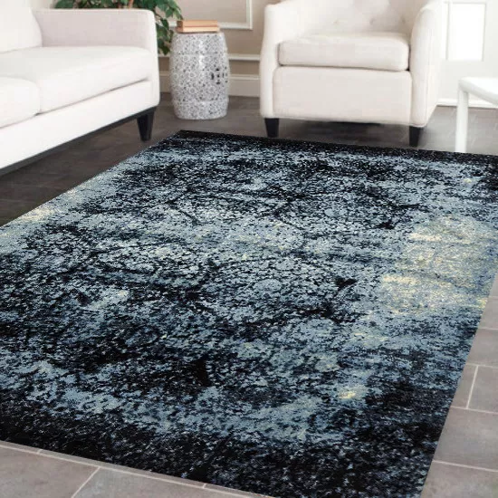 TURKISH CALYPSO NEW 15mm THICK LARGE MODERN FLOOR RUG 160x230cm **GREY BLUE**