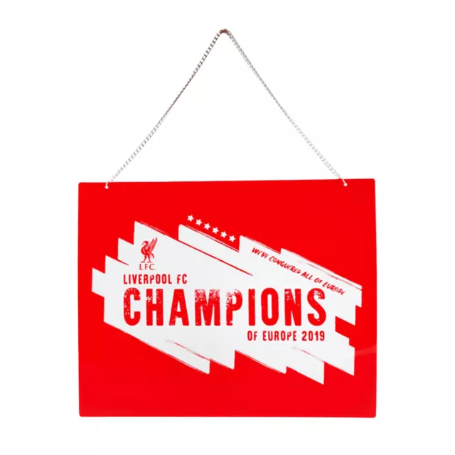Liverpool FC  Letrero de Puerta de Acero Champions Of Europe Diseño (SG18228)