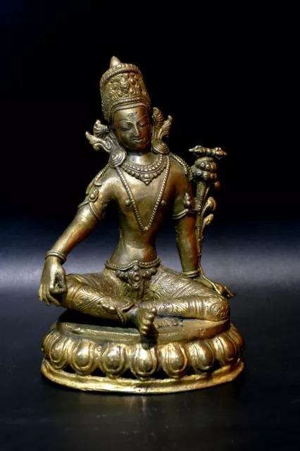 Padmapani Avalokiteshvara Bronze doré Tibet Nepal Bouddha bouddhisme