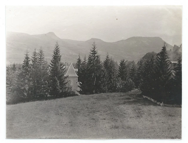 C515 Photo vintage originale La Bourboule Auvergne 1906 foret sapin Demeure