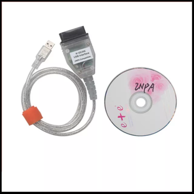 Câble USB de diagnostic pour Ediabas INPA K+DCAN avec interrupteur et disque BMW