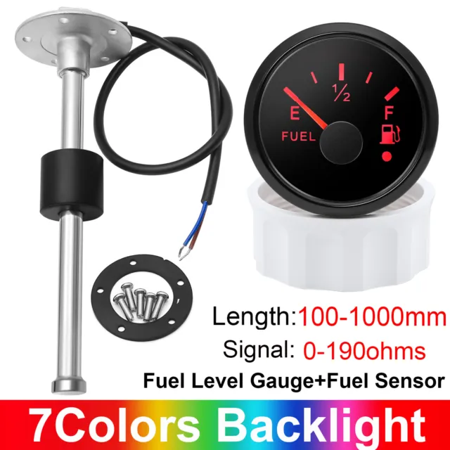 100mm-1000mm Marine Boat Fuel Sending Unit Tank Level Gauge Sensor 0-190ohms