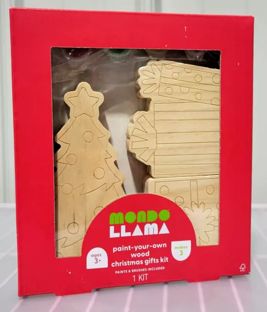 Paint Your Own Wood Cookies for Santa Kit - Mondo Llama 