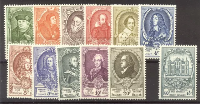 Belgique # 435-45, B514 Nh Menthe - 1952 Portraits Set