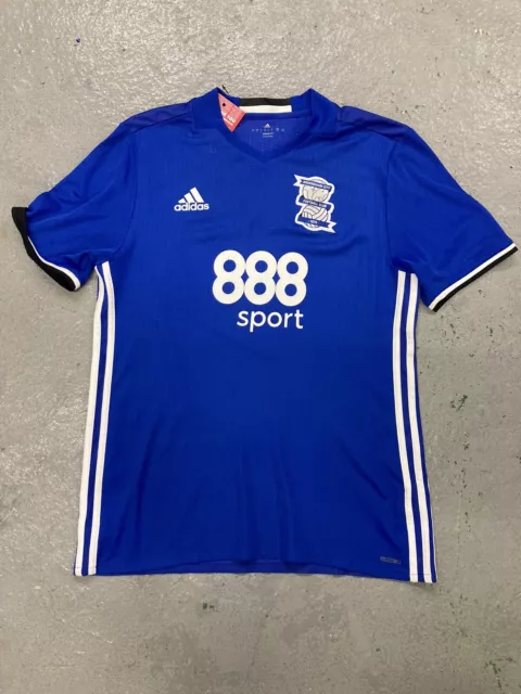 Birmingham City 2016 Adidas Heim Fußball Shirt blau 888 Sport Large