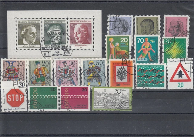 Bund Kleines Lot ex 595-704 gestempelt (501)
