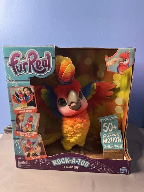 Hasbro 2017 FurReal Rock-A-Too The Show Bird 50+ Sound & Motion Combinations NEW