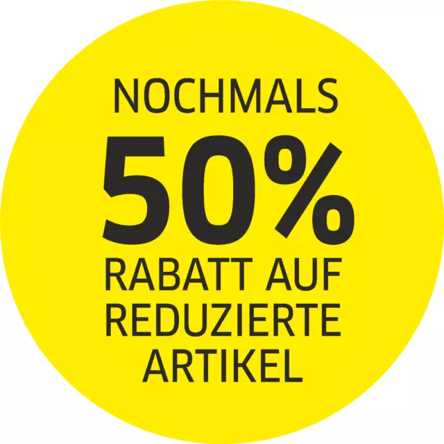 Rabatt Aufkleber Schaufenster Ausverkauf Schlußverkauf Räumungsverkauf Sale