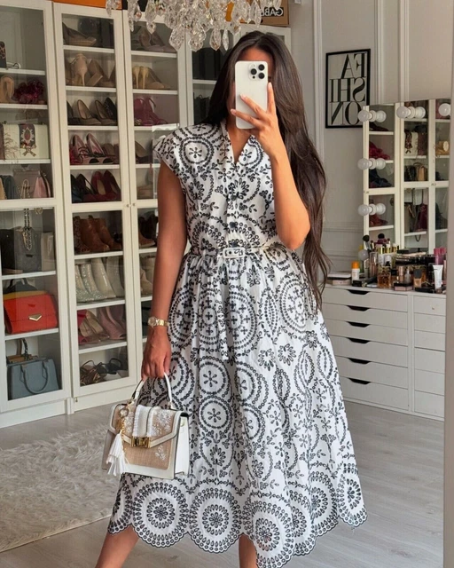wrap women dress Flutter-sleeve Midi Wrap Dress