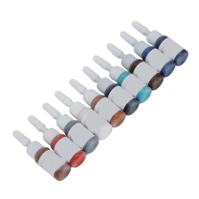 10 pz inchiostro per tatuaggi 10 colori 5 ml per bottiglia cassaforte squisiti danni colore vivido GF0