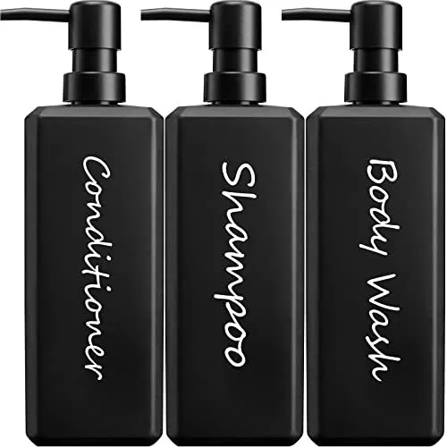 Juego de dispensador acondicionador de champú botellas de recarga baño moderno ducha paquete de 3