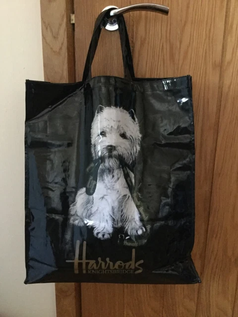 HARRODS DOG WESTIE Shopper tote Bag Large Black 7.99 PicClick UK