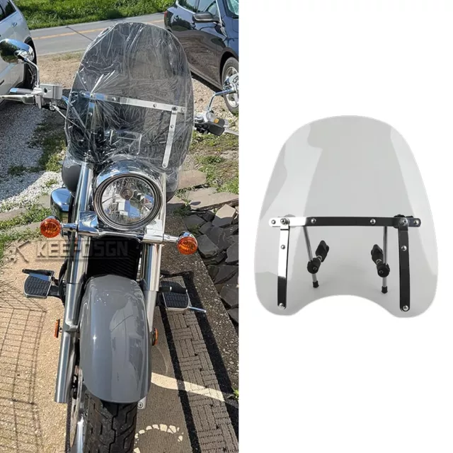 For Suzuki Boulevard M109R C50 7/8" 1" Handlebar Light Smoke Windshield Screen