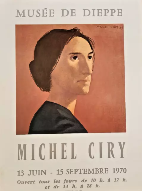 Michel Ciry - Affiche Originale Exposition - Musee De Dieppe - Rare - 1970
