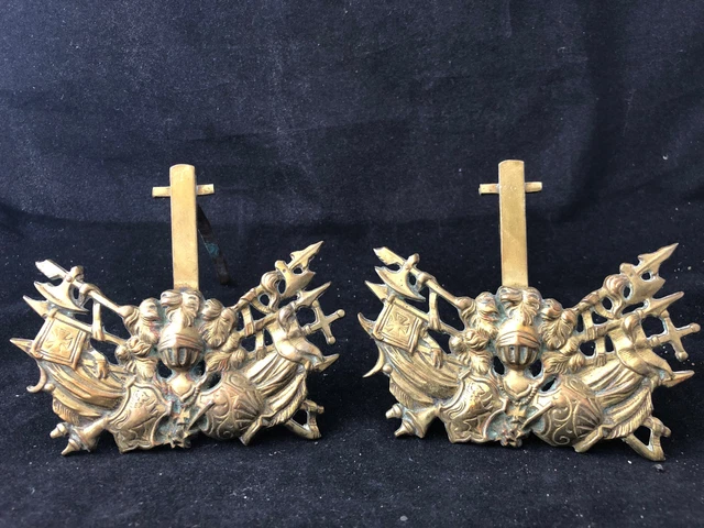 Support Photographie Cadre Bronze aux Armes XIX ème Siècle Antique French 19th