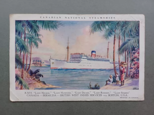 1935 Advertising Pc Canadian National Steamships - Artist Drawn