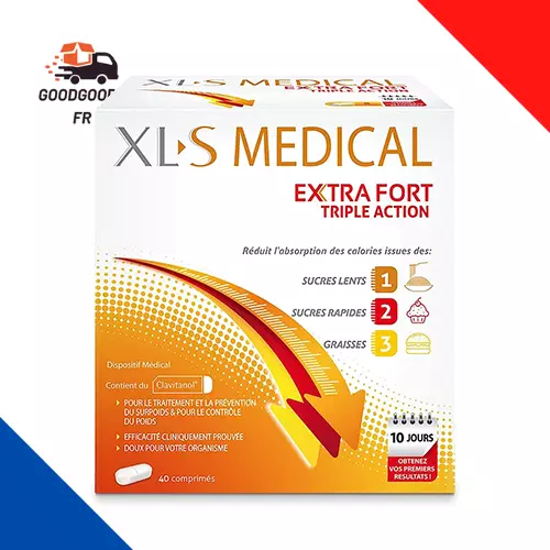 XL-S Medical Extra Fort – Aide à la Perte de Poids Efficace, 40 comprimés