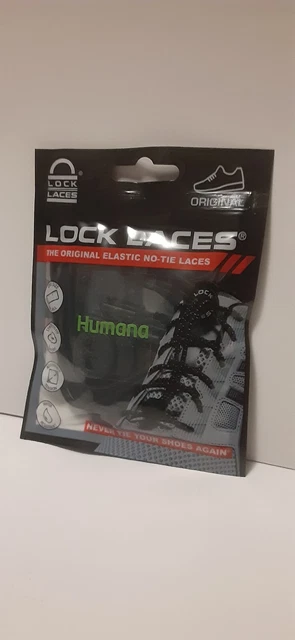 NEW Original Black Lock Laces For Shoes No Tie Elastic NIP