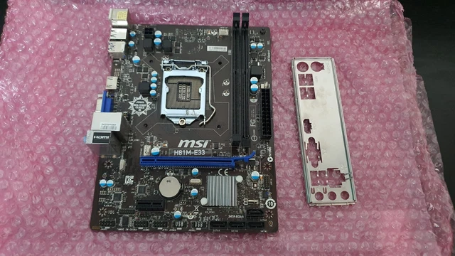 MSI H81M-E33 SOCKET LGA1150 Micro ATX Motherboard With I/O Shield £20. ...