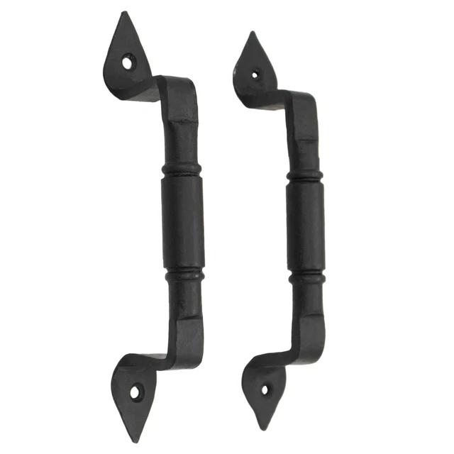 Black Antique Cast Iron Kitchen Cupboard Shed Gate Door Pull Handle Hardware